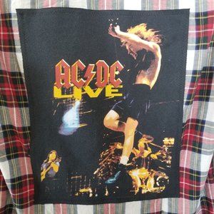 J. Crew | Tops | Upcycled Acdc Plaid Shirt L Red White Black | Poshmark